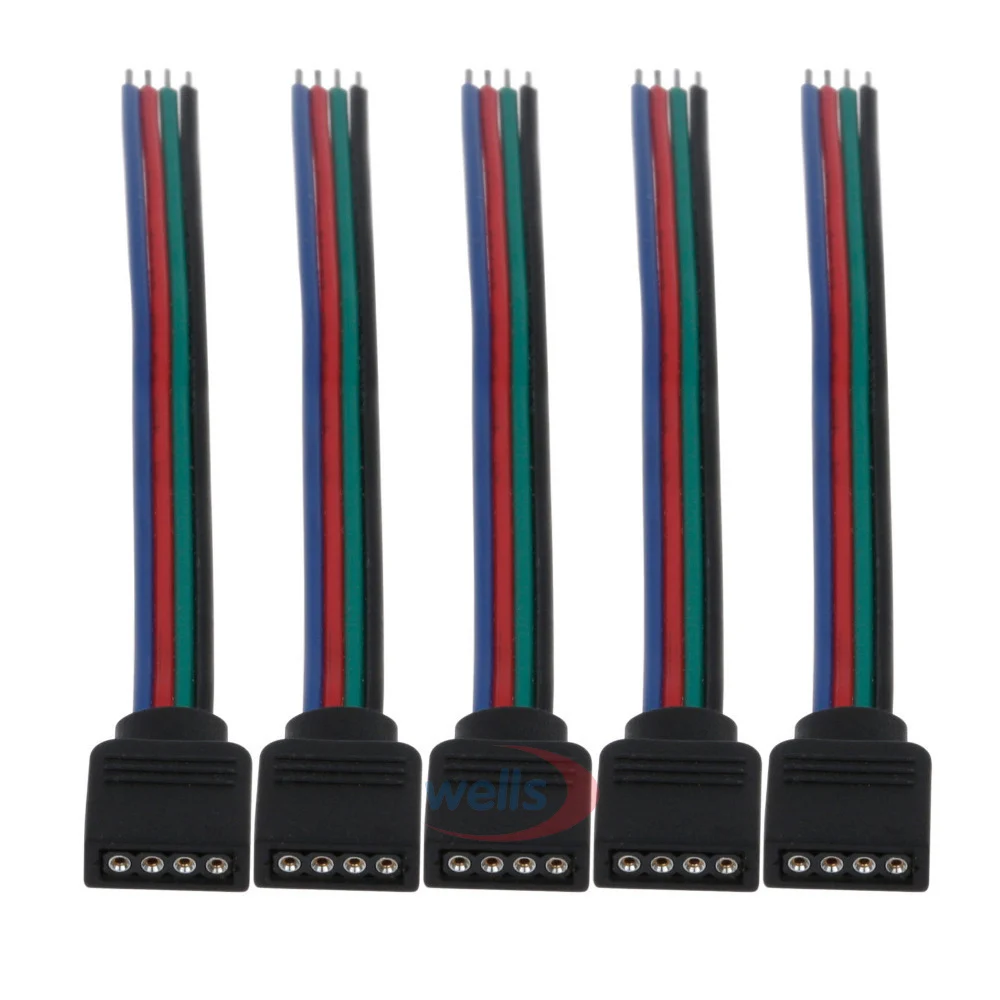 DIY новый 200 шт. 4-контактный разъем RGB для светодиодной ленты 3528 5050 SMD | Обустройство