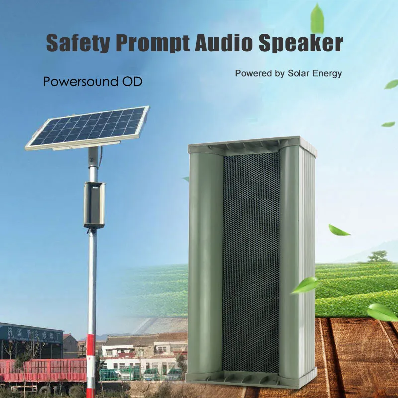 

Outdoor Waterproof Solar Powered Motion Sensor Sound Alarm Safety Alert Voice Broadcast Speaker