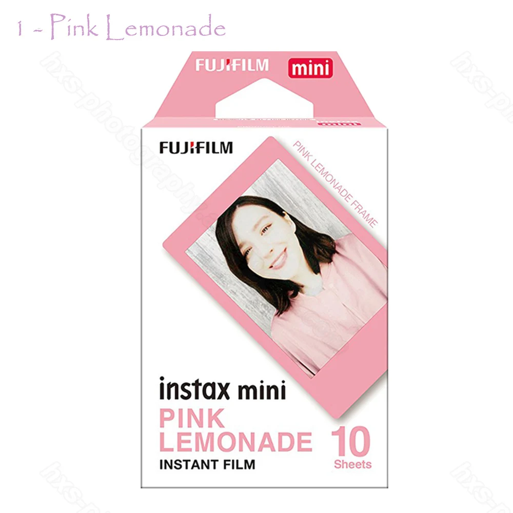 Подлинный Fujifilm Fuji Instax Mini 9 пленка Розовый Лимонад 10 листов для 8 9 7s 90 25 50i 50s мгновенная камера поделиться SP-1 SP-2 Pinter - Цвет: 1 - Pink