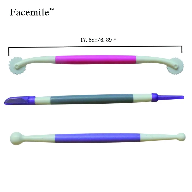 3 шт./компл. для выпечки тортов с помадной начинкой декоративная форма Моделирование Инструменты Fondant(сахарная) игла с изображением торта резьба резак Цветок Клей для выпечки набор поделок из 52115
