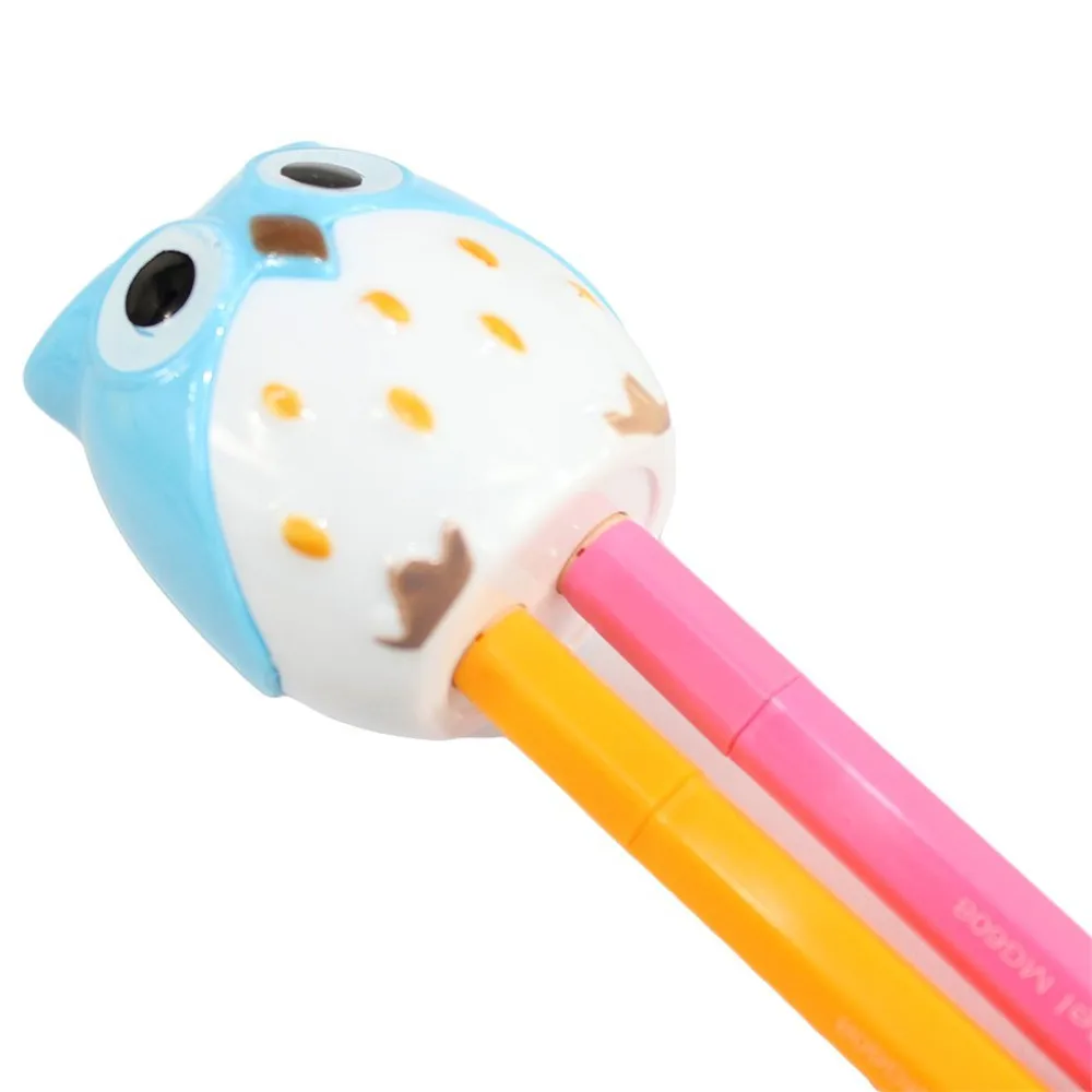 

4Color Cute Owl Pattern Pen Pencil Sharpener Home School Kid's Desk Stationery