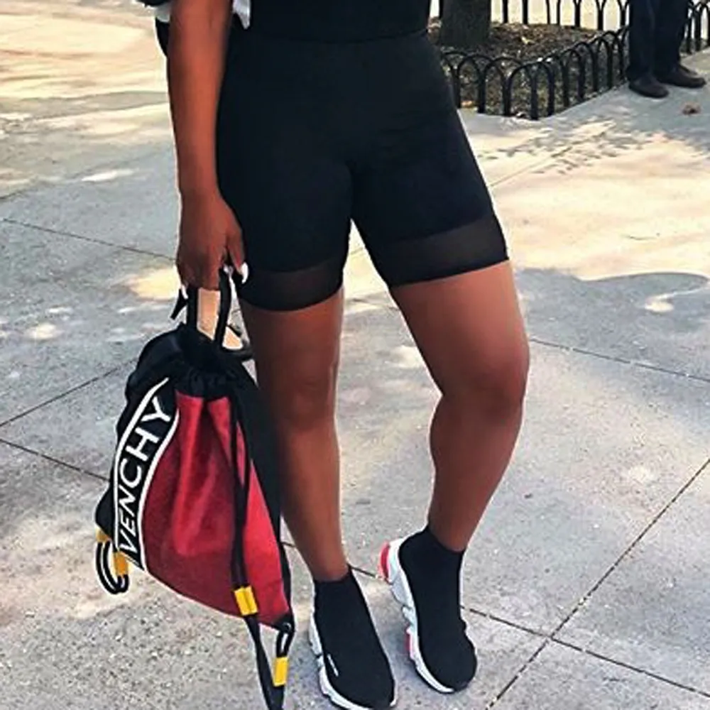 

Plus Size Summer High Waist Sexy Shorts For Women Korean Style Hot Short Pants Women Black Sexy Biker Womens Shorts 2019 Spodenk