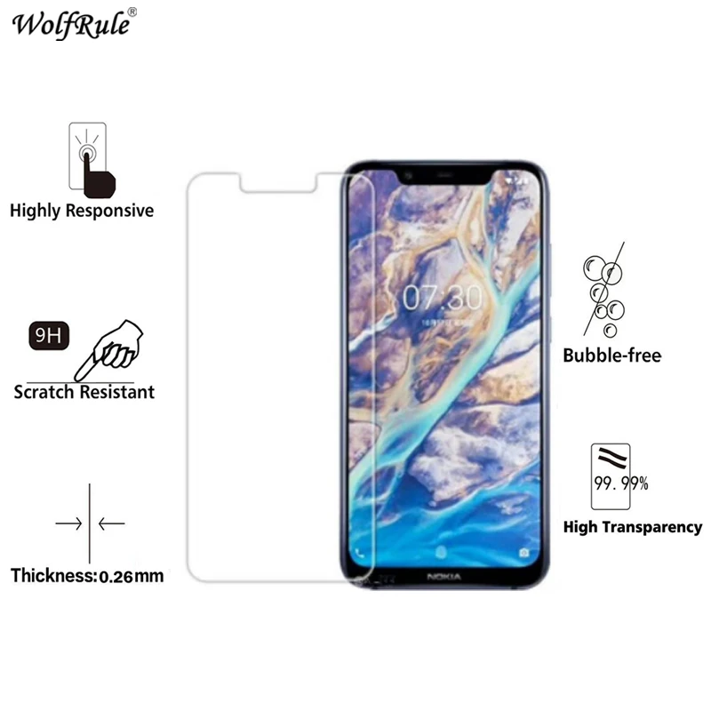 2 шт для стекла Nokia 8,1 Защитная пленка для экрана из закаленного стекла для Nokia 8,1 Защитная пленка для телефона для Nokia X7
