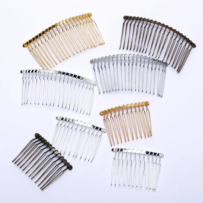 10pcs/lot 12/20 Teeth Metal Hair Comb Hair Clips Claw Hairpins DIY Jewelry Findings & Components Wedding Hair Jewelry