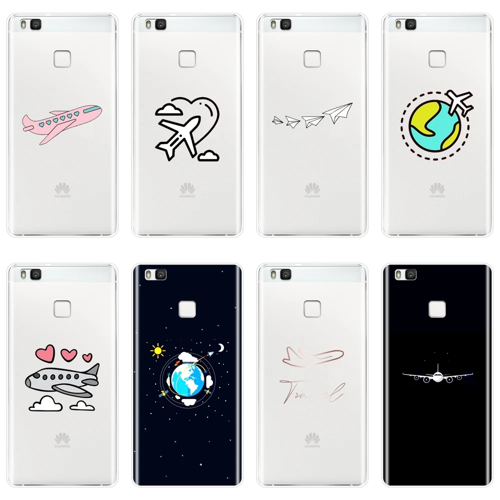 Силиконовый чехол для телефона Huawei P9 Lite Mini Airplane Star мягкая задняя крышка P8 P10 P20 Pro