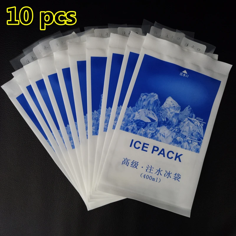 10 pcs/lot 400ML Ice Bag Dry ice pack Cooler Bag Thermal cooling bags
