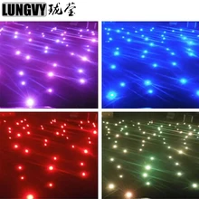 2 м* 3 м multi Цвет звезды СИД Шторы, ночной клуб Stage свадебные фоны led звезды ткань украшения полный Цвет