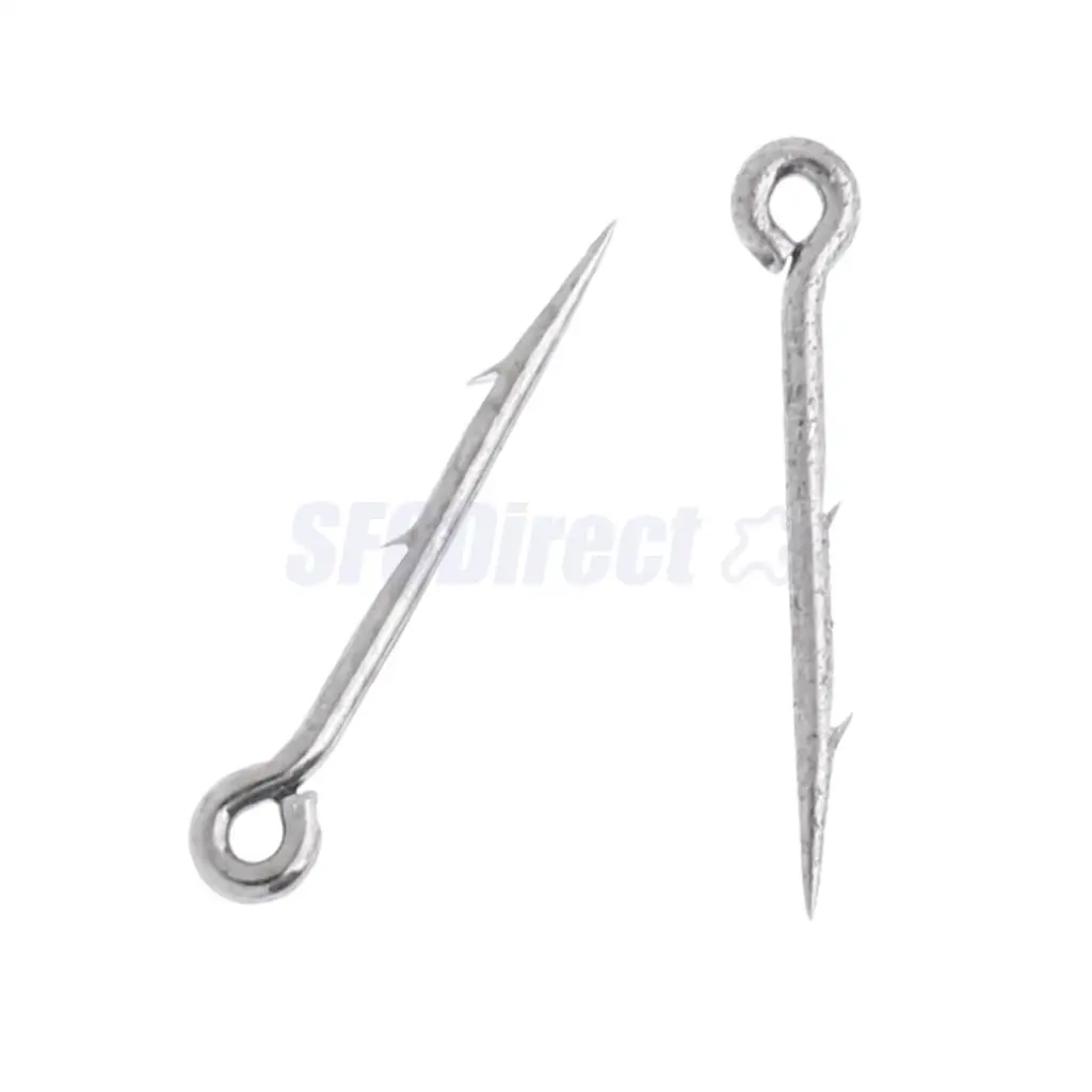 20Pcs High-carbon Steel Sea Fishing Worm Hooks Fishhook Straight Live Bait Lure Hooks, S M L