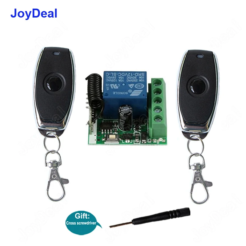 

433Mhz Universal Wireless Remote Control Switch DC 12V 1CH Relay Receiver Module RF Transmitter 433 MHz Remote Switch Light Lamp