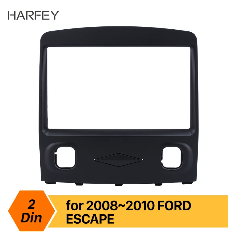 

Harfey Black 2Din dash Panel refitting Car Radio Fascia Trim kit for Ford Escape Stereo Interface Plate Frame Installation kit