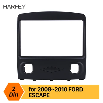 

Harfey Black 2Din dash Panel refitting Car Radio Fascia Trim kit for Ford Escape Stereo Interface Plate Frame Installation kit