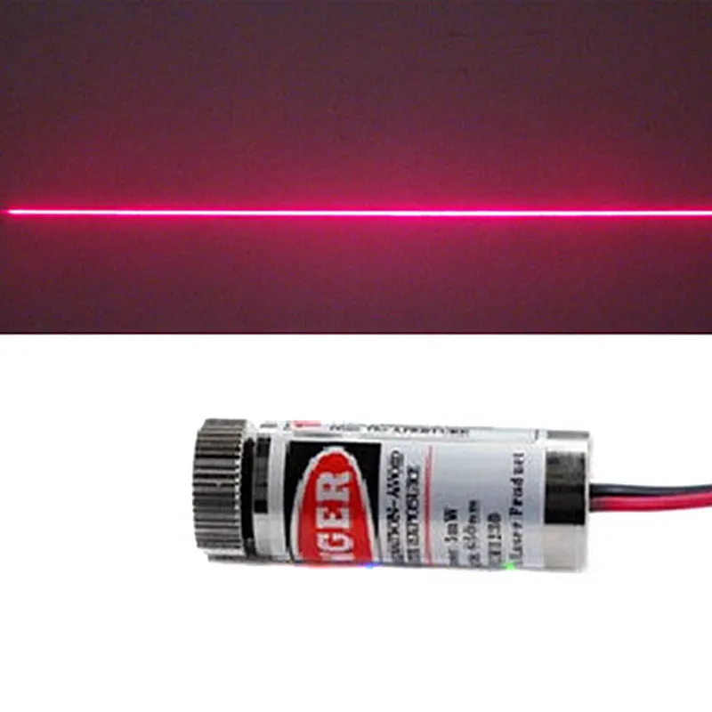 

1 PC Red Line Laser Module 5mW 650nm Focus Adjustable Laser Head 5V Industrial Grade P20