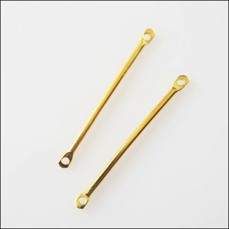 Длинные подвески коннекторы золотого цвета 1 100 шт. 30 мм|100pcs charm|charms 100pcsconnector pendant |