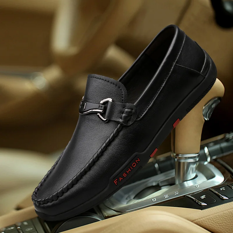 

Brand Genuine Leather Men Casual Shoes outdoor Spring Summer Breathable moccasins Soft Men's Handmade Flats Men Shoes l5