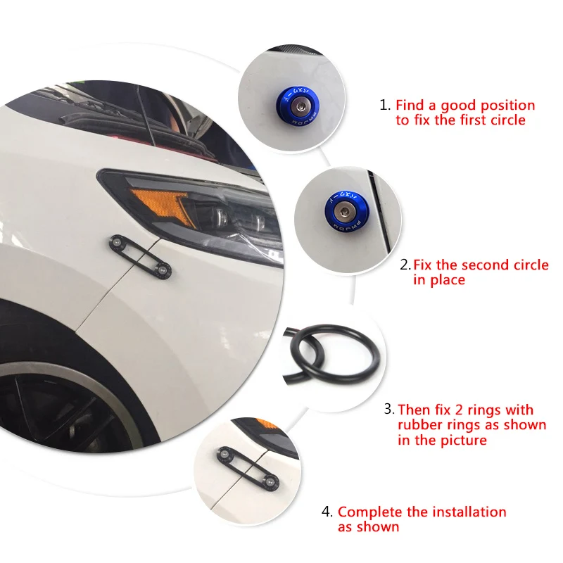 Quick release fasteners JDM Ideal For Front Bumpers Rear Bumpers And Trunk / Hatch Lids