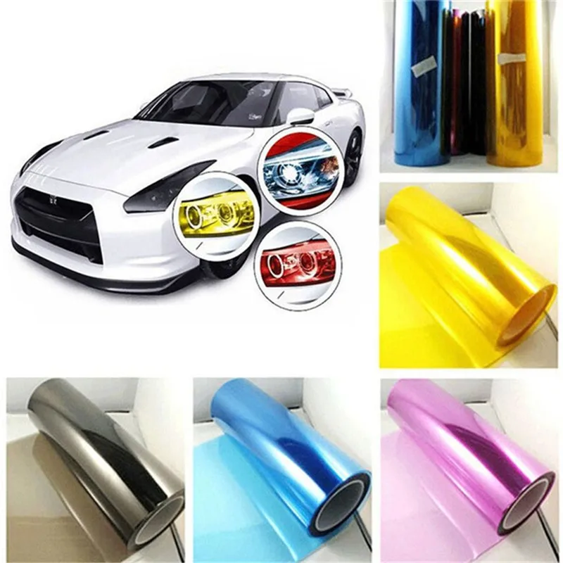 Car Styling 30x100cm Auto Car Light Headlight Taillight Tint Vinyl Film Sticker Lamp Stickers