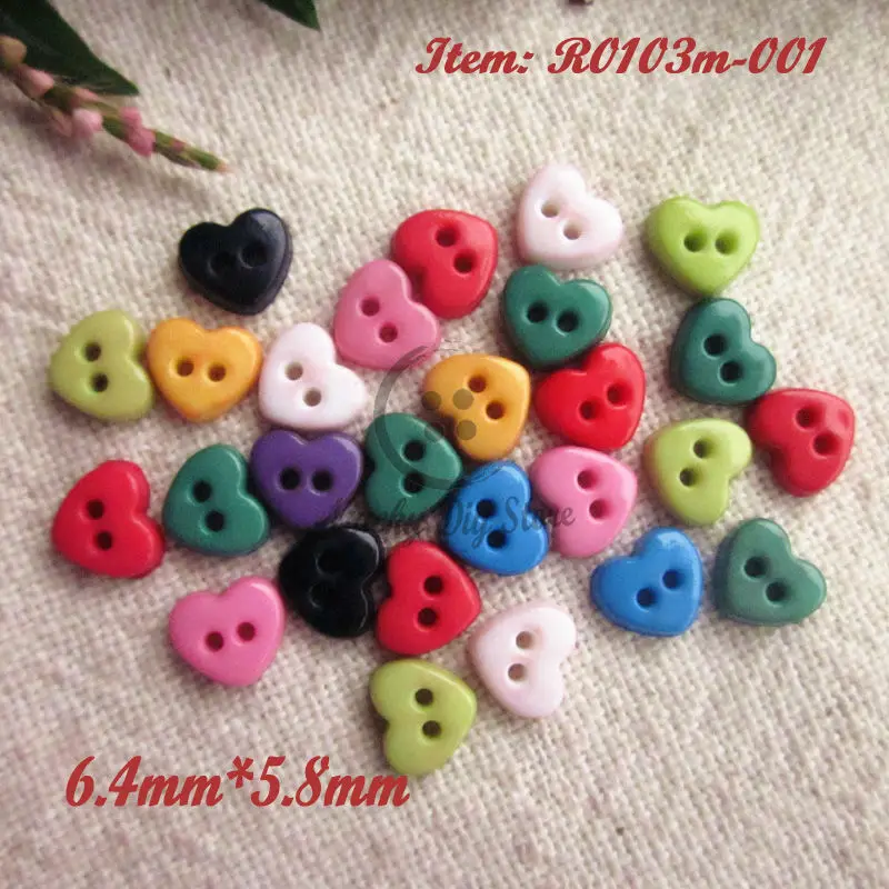 

Mini buttons 144pcs one / mixed color 6mm heart shape little doll buttons craft scrapbooking accessories diy sewing supplies