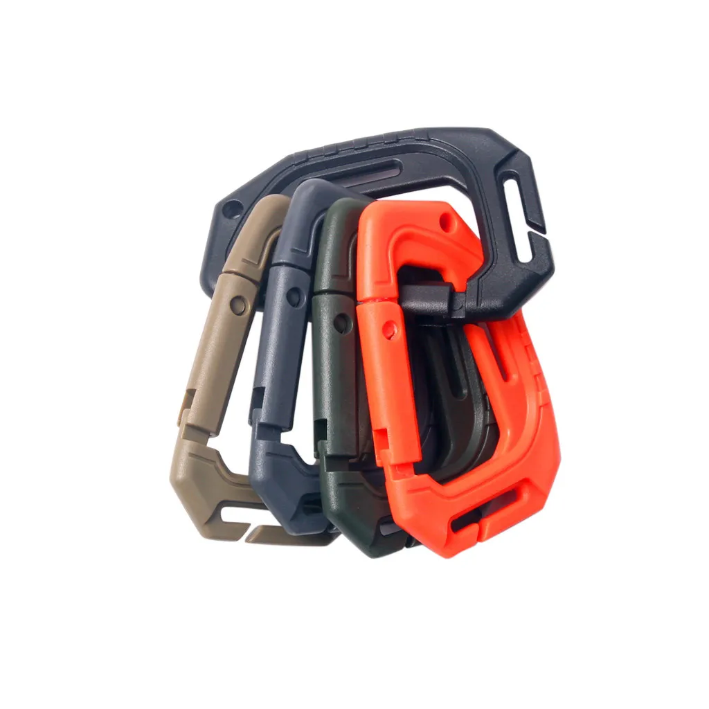 

4Pcs plastic carabiner outdoor tool hook camping Climbing accessories Plastic Snap Clip Carabiner Climbing Buckle #YL1