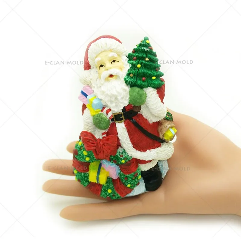 Силиконовые формы для украшения торта в виде Санта-Клауса большого размера, 3D форма для рождественской солевой скульптуры, S0469SD20