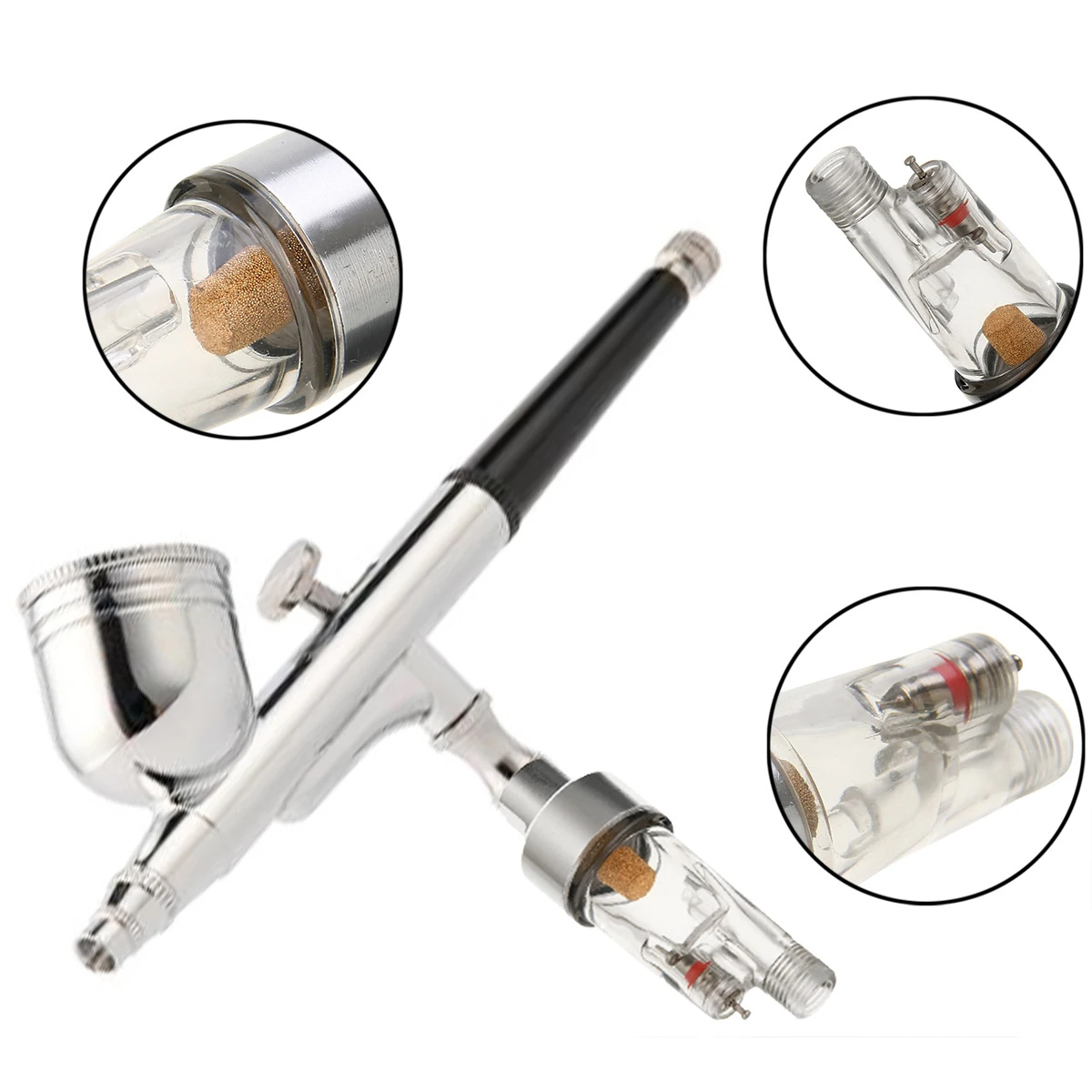 1Pcs 1/8" In-line Mini Air Filter Airbrush Moisture Water Trap Mayitr For Spray Pen Brush Tool 65 x 23 x 23mm