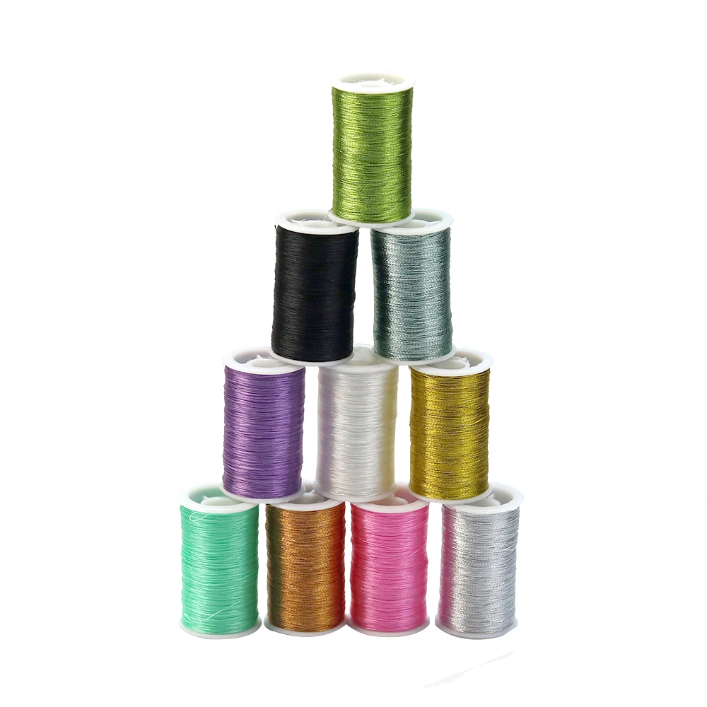 

10pcs Sewing Thread Glitter Cross Stitch Yarn Sewing Thread Woven Embroidery Threads Knitting Silk Line Textile Metallic Yarn