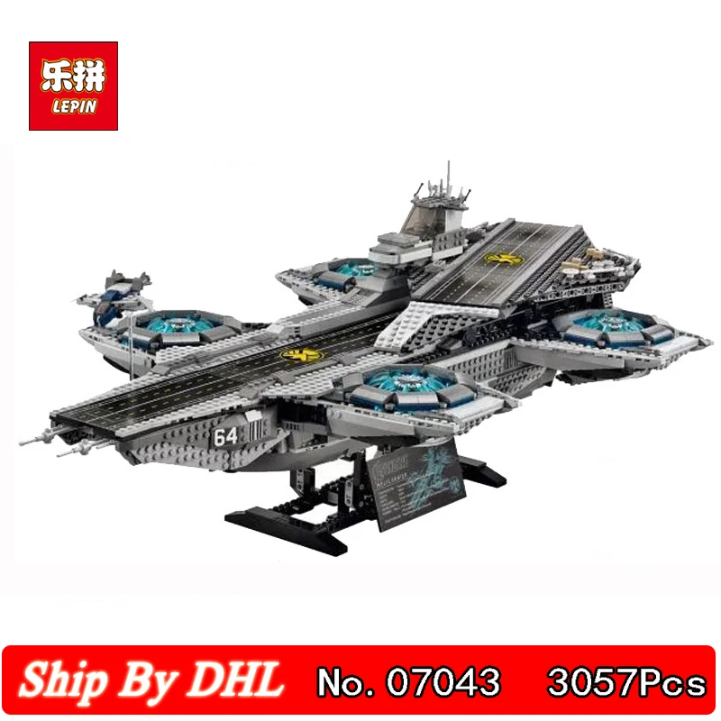 

LEPIN 07043 Large Building Block Kit Super Heroes The SHIELD Helicarrier Spacecraft 3057Pcs Bricks Educational Boy Toys Gift