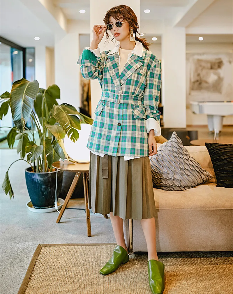 New arriral Spring women's plaid jackets Fashion casual blazers coat A001