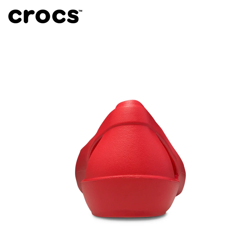 CROCS Spring Summer Women Outdoor Sandals Slip on Wild Flat Shoes for Female Round Toe crocs-shoes Women Black Red