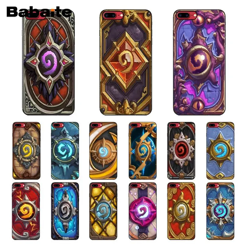 Babaite Hearthstone классический умный чехол черный мягкий для телефона Apple iPhone 8 7 6 6S Plus X XS