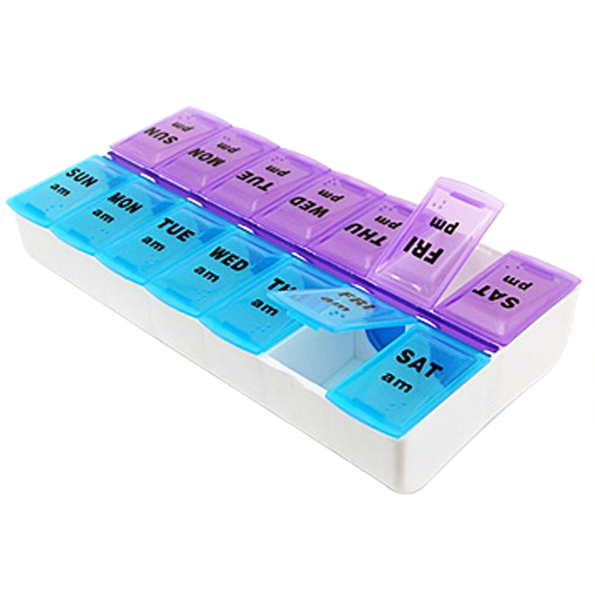 

Seven Day Pill and Tablet Storage Box with 14 compartments