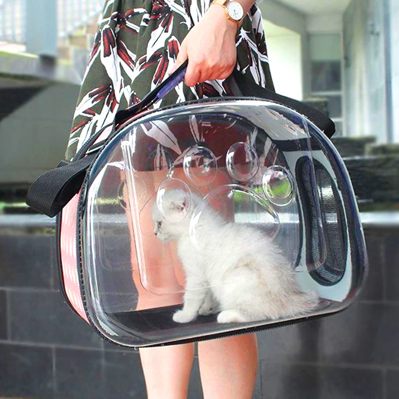 Однотонная одежда сумка-переноска для Портативный опорный изолятор на прозрачный складной зонтик собака Дорожная сумка-переноска для животных щенок сумка для переноски сумки на плечо S/L