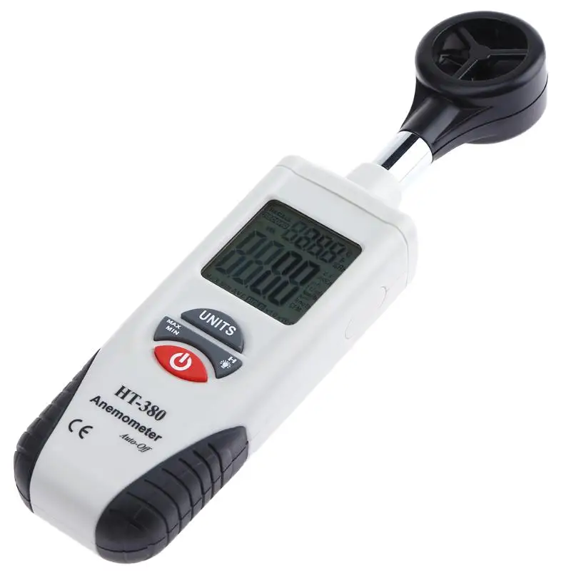 

Portable Digital Anemometer Handheld Electronic Tachometer Wind Speed Air Flow Volume Measuring Meter LCD Anemometro