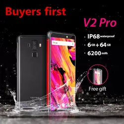 Vernee V2 Pro Android 8,1 водонепроницаемый смартфон с IP68 5,99 "MT6763 Восьмиядерный 6 ГБ + 6 4G B 21MP 4cams NFC 6200 мАч 4G LTE Мобильного Телефона