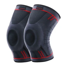 2 предмета Kuangmi Сжатия Колена Рукав Поддержка спортивные Весна Brace силиконовые подушечки Баскетбол Kneepad надколенника гетры протектор