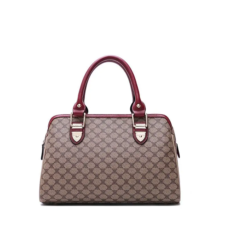 

The Middle aged Mother Bag Handbag Female And Retro Boston All match Small Pillow handbag ladies tote bag Women Leather Clutch