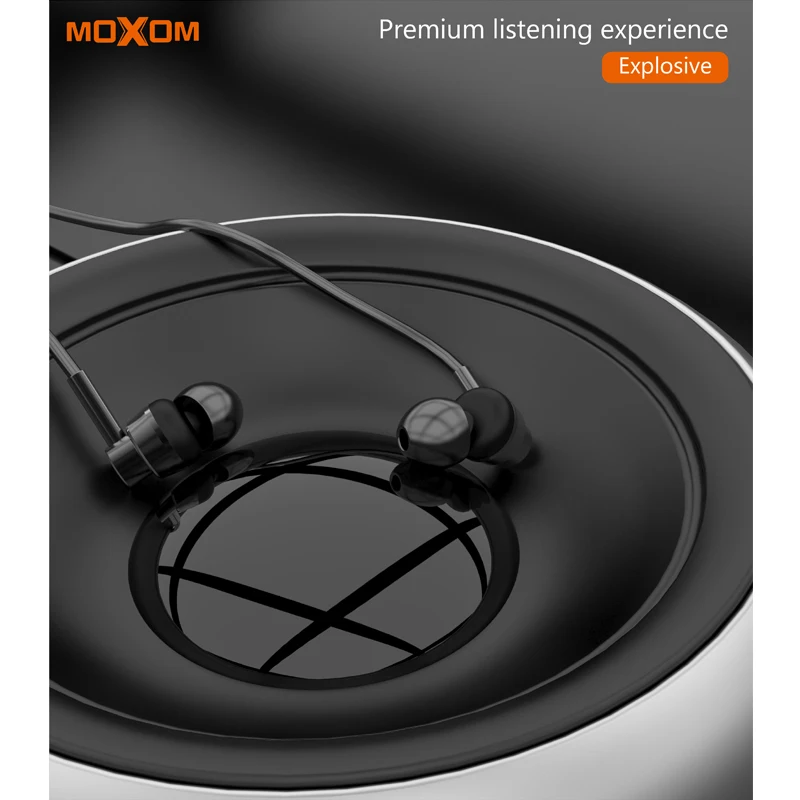 Проводные наушники MOXOM 3 5 мм великолепные вкладыши для путешествий спортивные с