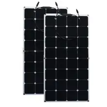 2pcs/Lot 100W 12V Monocrystalline Solar Panel Semi Flexible Efficiency Solar Panel Battery Charger For RV Boat Battery Charge