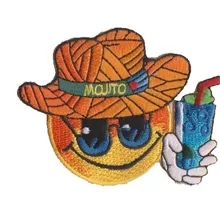 Мохито заплаты сделаны саржа с тепло сократить края с ПВХ поддержку принять заказ MOQ50pcs