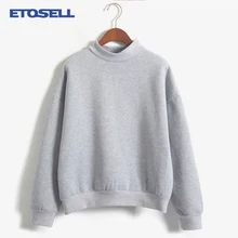 Autumn Winter Women Hoodies Casual O-neck sweatshirt pullover candy coat jacket outwear Tops