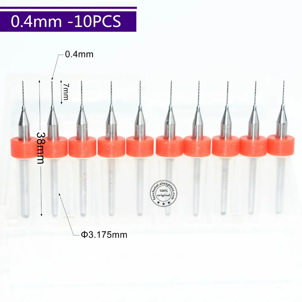 

3.175mm*0.4mm-10pcs,Free shipping CNC Solid carbide micro PCB Drill Bit,milling Cutter,Solid carbide Drill,wood tool,plastic