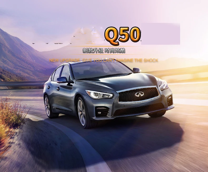 Стайлинга автомобилей налобный фонарь для Infiniti Q50L фары светодиодный DRL H7 D2H Hid вариант Ангел глаз линза противотуманная фара биксеноновые фары