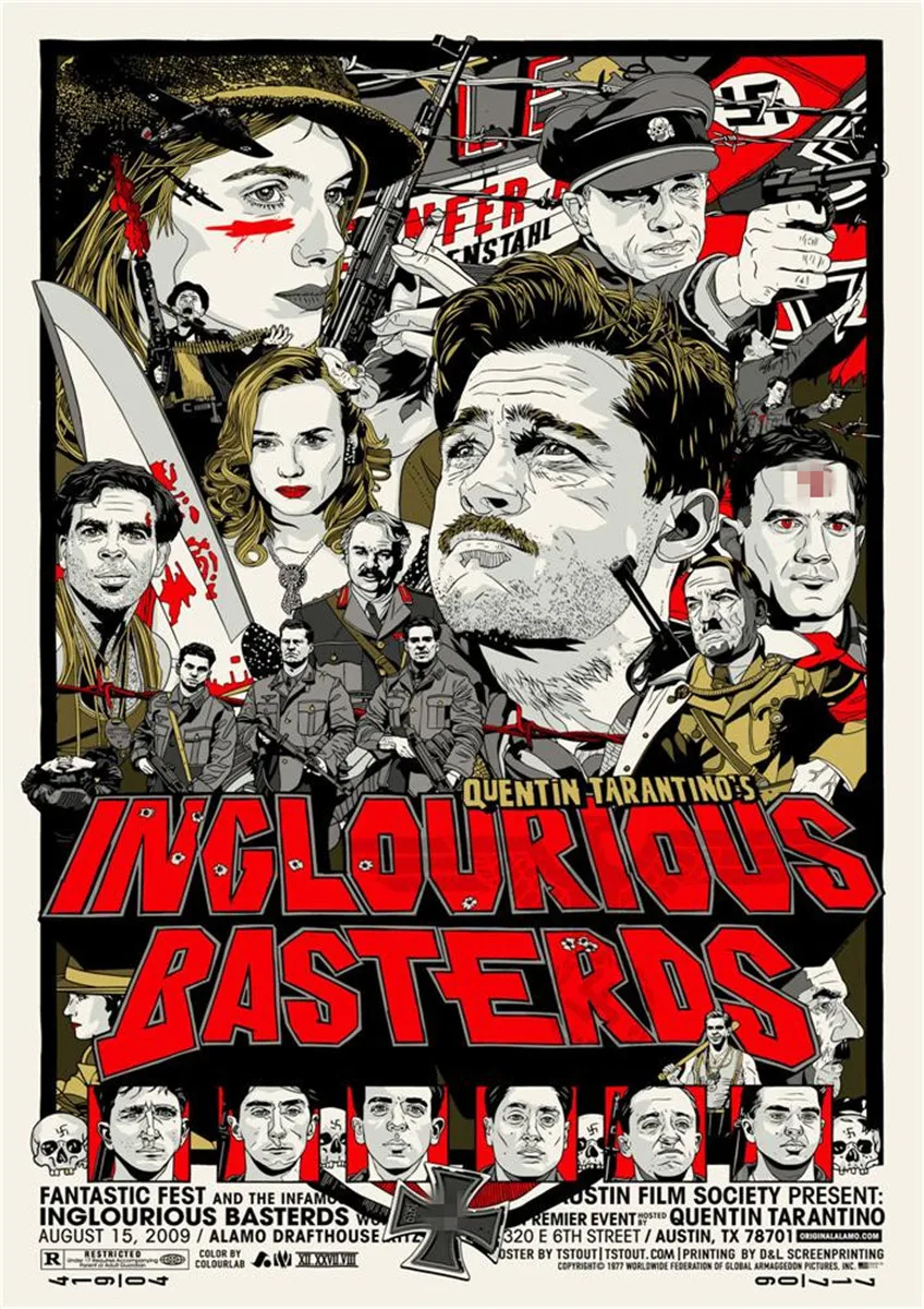 Кино постеры Quentin Tarantino высокое качество чтения/убить/Билл Inglourious Basterds/Django