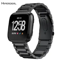 HIPERDEAL сменный ремешок для Fitbit Versa роскошный ремешок из нержавеющей стали наручный браслет для умных часов QIY31
