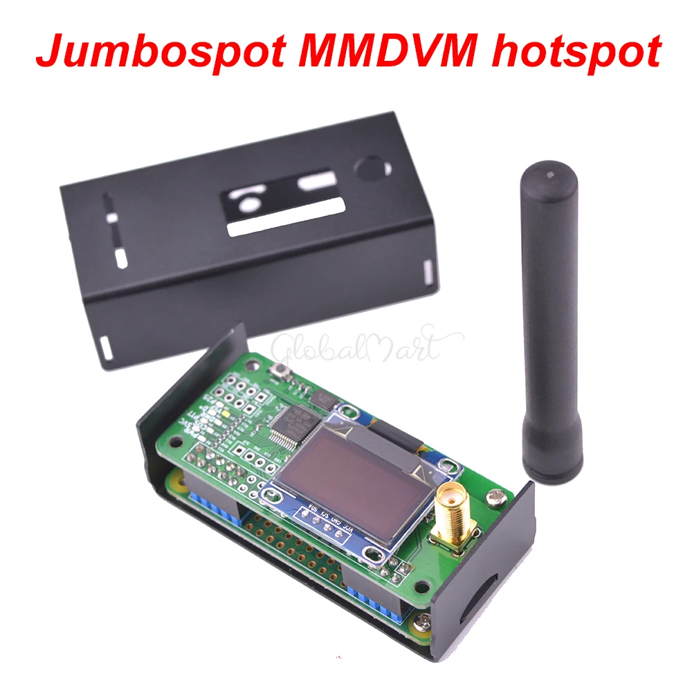 

Jumbospot MMDVM hotspot Support P25 DMR YSF + Raspberry pi + OLED +Antenna + Black Case + 16G TF card READY TO QSO