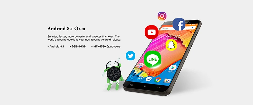HOMTOM S17 Android 8,1 четырехъядерный 5,5 "18:9 полный дисплей смартфон отпечаток пальца лицо ID 2 Гб ram 16 Гб rom 13MP + 8MP мобильный телефон