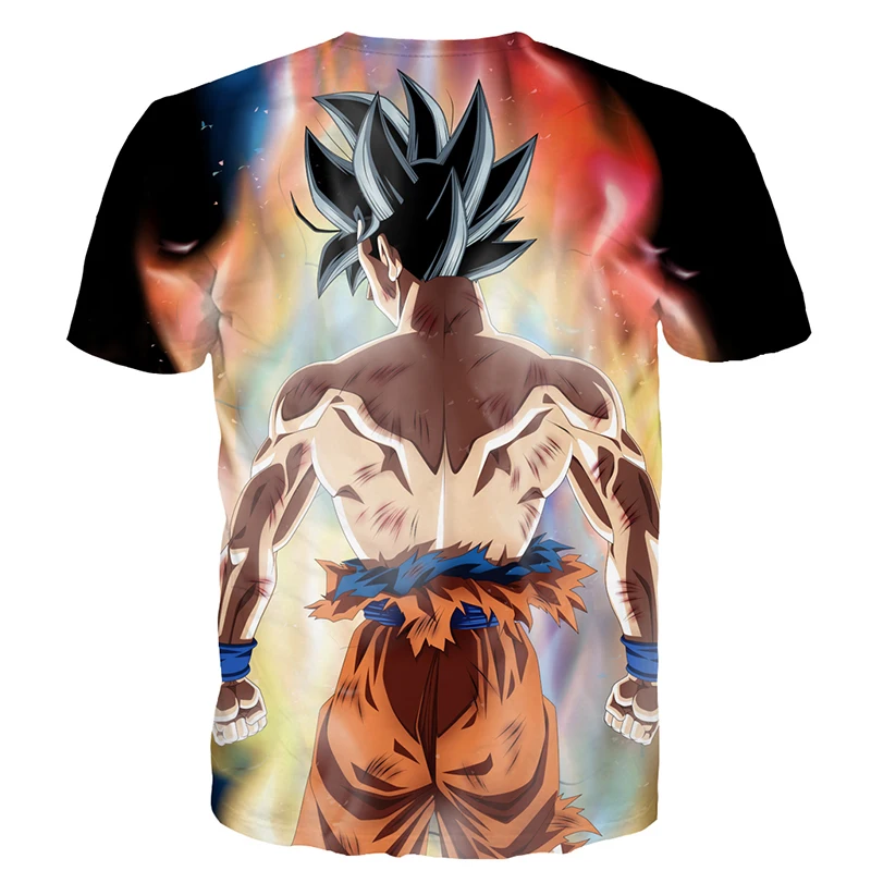 Для мужчин 3 D короткий рукав Костюмы Dragon Ball сверхточного Супер Saiyan Бог Сон Гоку