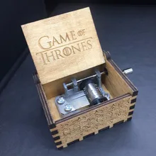 Высокое качество Игра престолов Звездные войны рождественские подарки ремесла Рождественская тема ручной работы Выгравированная деревянная музыкальная шкатулка аксессуары для косплея