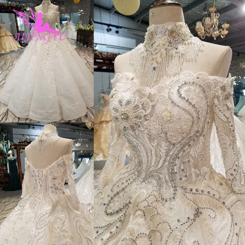 Aijingyu Wedding Dresses French Bolero Lace Ivory Long Cheap Uk