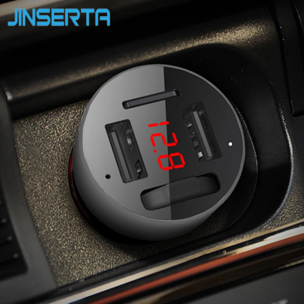 Беспроводной Bluetooth FM трансмиттер JINSERTA модулятор автомобильный комплект громкой
