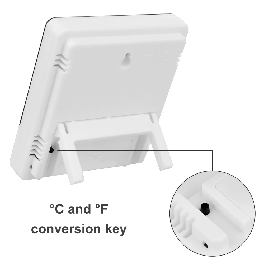 Цифровой электронный термометр с ЖК-дисплеем, измеритель влажности, гигрометр, метеостанция, аквариум, ванная комната, для помещений, с будильником
